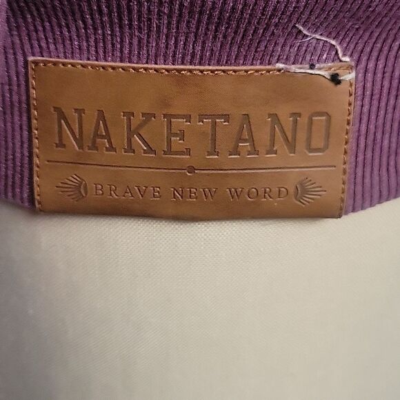 Naketano Mauve Hoodie with Rope Drawstrings, Size S - Picture 4 of 8